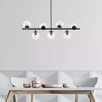 Opviq, Fazli- Fazli FLG, черный, люстра, 113 х 40 х 46-85 см, корпус металл