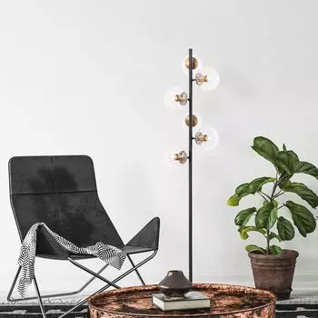 Opviq, Fazli- Fazli FLG, черный, торшеры, 35 х 22 х 163 см, металлический корпус