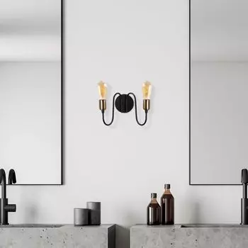 Opviq, Firat- Firat FLG, черный, настенные светильники, 29 х 15 х 20 см, металлический корпус