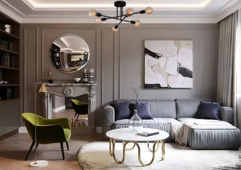 Opviq, Flower, 64 x 64 см, люстра, черный, СТАЛЬНОЙ КОРПУС