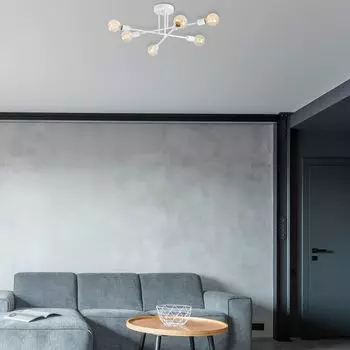 Opviq, Flower, 64 x 64 см, люстра, белый, металлический корпус