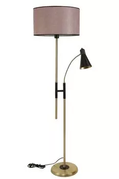 Opviq, Forza- Forza Eskitme Lambader Silindir Hasr Gl Kurusu Abajurlu LUN, Dry, Rose, Торшеры, Металлический корпус, розовый