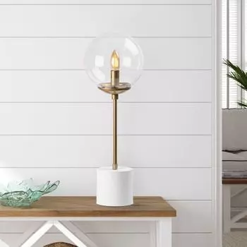 Opviq, Globo- Globo FLG, белый, настольные лампы, 20 х 20 х 57 см, металлический корпус