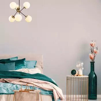 Opviq, Gondol, 55 x 55 см, люстра, черный, белый, СТАЛЬНОЙ КОРПУС