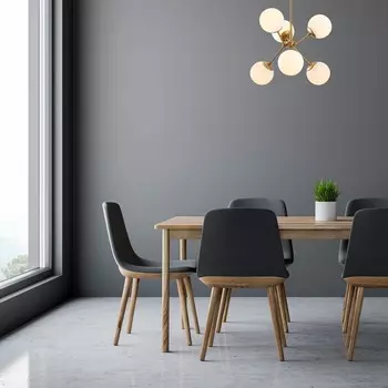 Opviq, Gondol, 55 x 55 см, люстра, золото, белый, металлический корпус