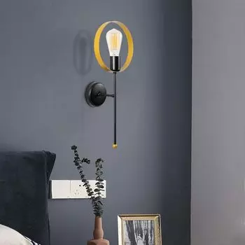 Opviq, Halka- Halka OPV, золотой, черный, настенные светильники, 20 х 13 см, СТАЛЬНОЙ КОРПУС