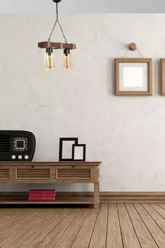 Opviq, Jasmin- Jasmin 2 li ahap ceviz silindir bal camlLUN, желтый, люстра, деревянный корпус