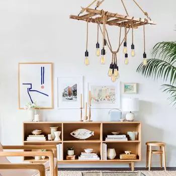 Opviq, Эребос- Эребос ШН, дерево, люстра, 120 х 42 см, корпус из граба