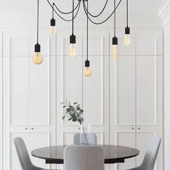 Opviq, Kabluni- Kabluni NTD, черный, люстра, 126 х 126 см, металлический корпус