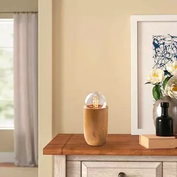 Opviq, Kavuk- Kavuk OPV, деревянный, настольные лампы, 10 х 10 см, корпус деревянный, коричневый