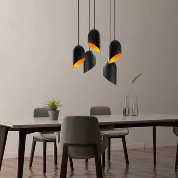 Opviq, Kesik- Кесик ОПВ, черный, золото, люстра, металлический корпус