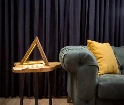 Opviq, KN01- KN01LST, коричневый, настольные лампы, 33 х 33 х 31 см, 100% ель (3 х 5 см)