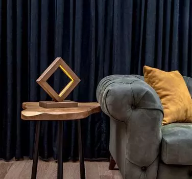 Opviq, KN05- KN05LST, коричневый, настольные лампы, 27,5 х 29,5 х 12 см, 100% елка (3 х 5 см)