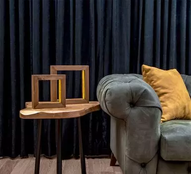 Opviq, KN11- KN11LST, коричневый, настольные лампы, 25 х 25 х 5 см, 100% ель (3 х 5 см)