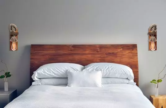 Opviq, KN15- KN15LST, коричневый, настенные светильники, 18 х 30 х 10 см, 100% ель (3 х 10 см)