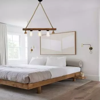 Opviq, Ktk- Ktk Halat 2ALD, цвет орех, люстра, 10 х 60 х 60 см, 100% массив сосны, коричневый