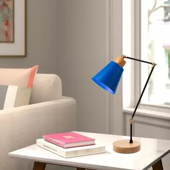 Opviq Manavgat 52x14 см настольная лампа, синий, металлический корпус