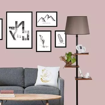 Opviq, Moda- Moda Lambader Siyah Pramit 82 AbjurluLUN, Черный, торшеры, металлический корпус