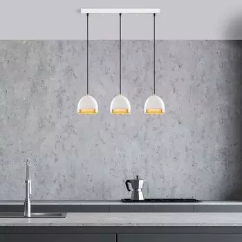 Opviq, MUGO- MUGOFLG, белый, золото, люстра, 62 x 17 x 110 см, металлический корпус