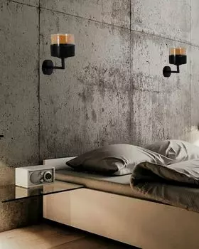 Opviq, Napoli- Napoli Aplik SiyahLUN, черный, настенные светильники, 15 х 20 х 26 см, металлический корпус