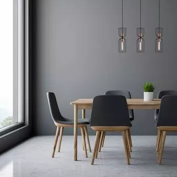 Opviq, Незгеп- Незгеп ТТМ, черный, люстра, 64 х 14 см, металлический корпус