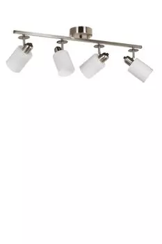 Opviq, Nomi- Nomi 4 l sral mat krom beyaz caml avizeLUN, белый, люстра, металлический корпус