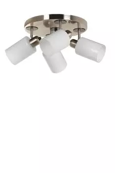 Opviq, Nomi- Nomi 4 l tepsili mat krom beyaz caml avizeLUN, белый, люстра, металлический корпус