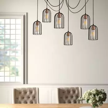 Opviq, Памуккале- Памуккале NOR, черный, люстра, металлический корпус