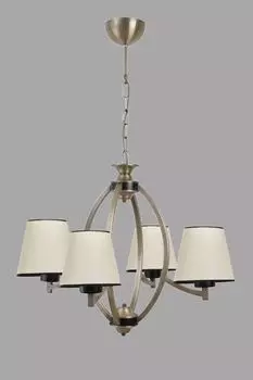 Opviq, Paul- Paul 4 l eskitme avize ak hasr abajurluLUN, бежевый, люстра, металлический корпус