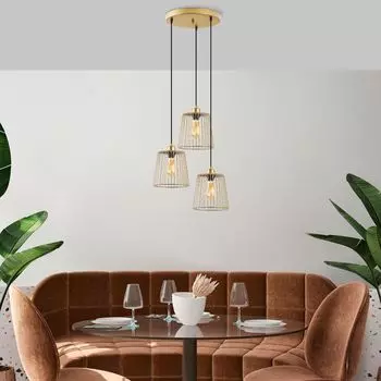 Opviq, PIRLO- PIRLOFLG, блестящий, золото, люстра, 50 x 50 x 114 см, металлический корпус