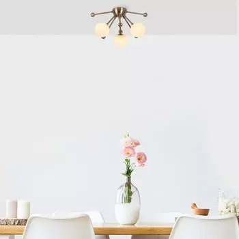 Opviq, Roze- Roze FLG, винтаж, люстра, 40 x 40 x 23 см, металлический корпус