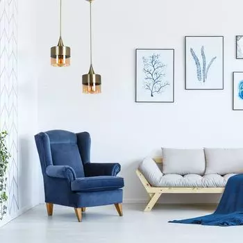 Opviq, Sahra- Sahra 2 Li Sral Sarkt EskitmeLUN, винтаж, люстра, 16 x 16 x 35 см, металлический корпус