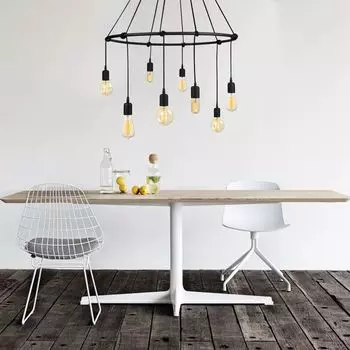 Opviq, Salkm- Salkm OPV, Черный, Люстра, Металлический корпус