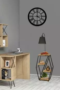 Opviq, Sembol- Sembol Yank Lambader Pramit Hasr Siyah AbajurluLUN, Черный, торшеры, 38 x 25 см, металлический корпус