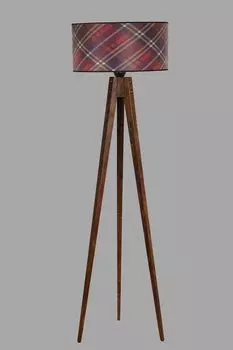 Opviq, Штатив- Штатив ceviz lambader silindir 03 abajurluLUN, Colorful, торшеры, деревянный корпус, мультиколор