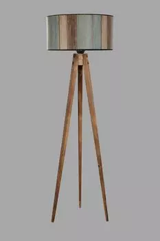 Opviq, Штатив- Штатив lampader yank silindir renkli abajurluLUN, Colorful, торшеры, деревянный корпус, мультиколор