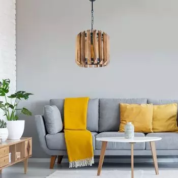 Opviq, Siesta- Siesta Tekli AvizeBCN, цвет орех, черный, люстра, 100% елка