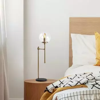 Opviq, Step- Step DRA, золото, настольные лампы, 18 х 24 х 66 см, металлический корпус