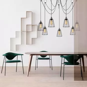 Opviq, Tel-Tel OPV, Черный, Люстра, СТАЛЬНОЙ КОРПУС