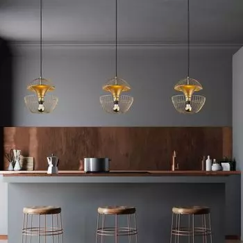 Opviq, Telmander- Telmander FLG, блестящий, золото, люстра, 30 х 30 х 45-135 см, металлический корпус