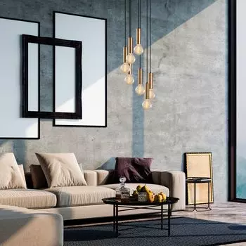 Opviq, Tempo- Tempo TTM, винтаж, люстра, 40 х 40 см, корпус металл