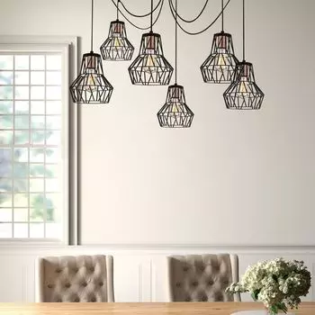 Opviq, Tortum- Tortum NOR, Черный, люстра, металлический корпус