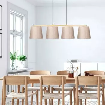 Opviq, Varlik- Варлик ФЛГ, блестящий, золото, люстра, 148 х 25 см, металлический корпус