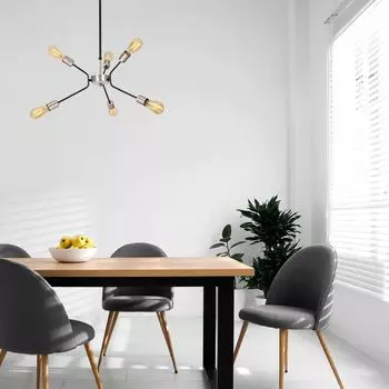 Opviq, Ve- Ve OPV, черный, никель, люстра, металлический корпус