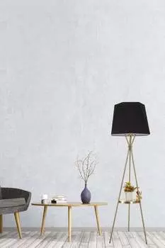 Opviq, Venedik- Venedik sehpal eskitme lambader altgen siyah abajurluLUN, Черный, Торшеры, металлический корпус