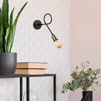 Opviq, Viraj- Viraj FLG, черный, настенные светильники, 12 x 31 см, металлический корпус