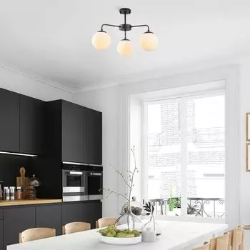 Opviq, Viran- Viran FLG, черный, люстра, 56 х 56 х 43 см, металлический корпус