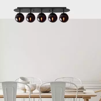 Opviq, Well-Well CHL, черный, люстра, 90 х 23 х 25 см, корпус металл