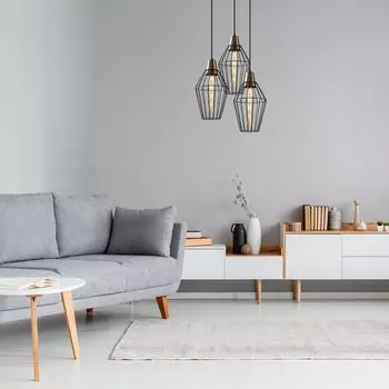 Opviq, Wire-Wire TTM, черный, люстра, 44 х 44 см, металлический корпус