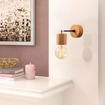 Opviq, Xanthos- Xanthos NOR, Natural, настенные светильники, деревянный корпус